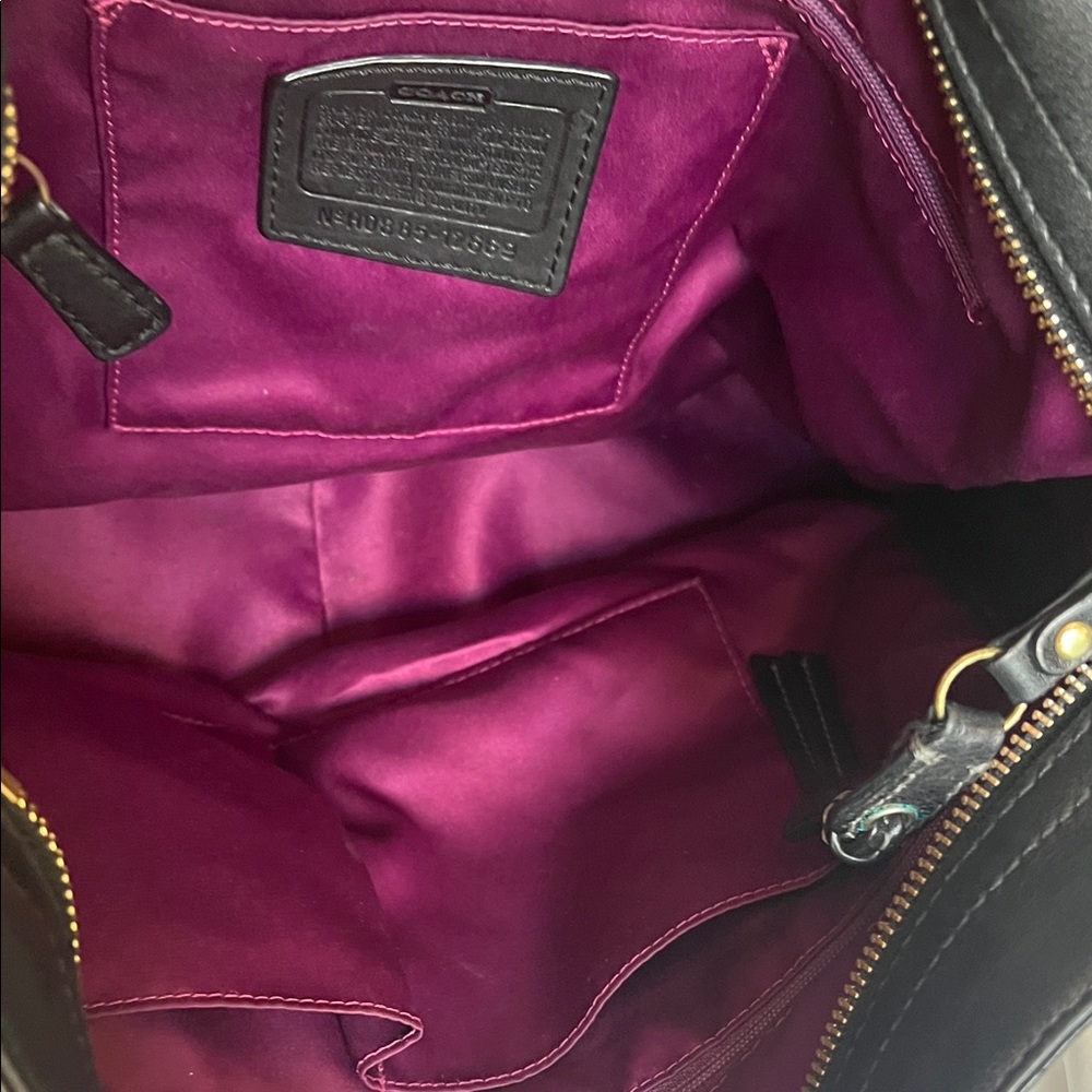 Coach Black Leather Shoulder Bag - Picture 7 of 8